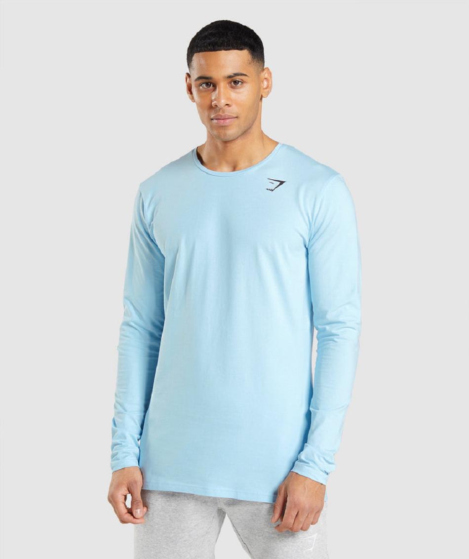 Long Sleeve Gymshark Essential Hombre Beige | CO 3519CTV